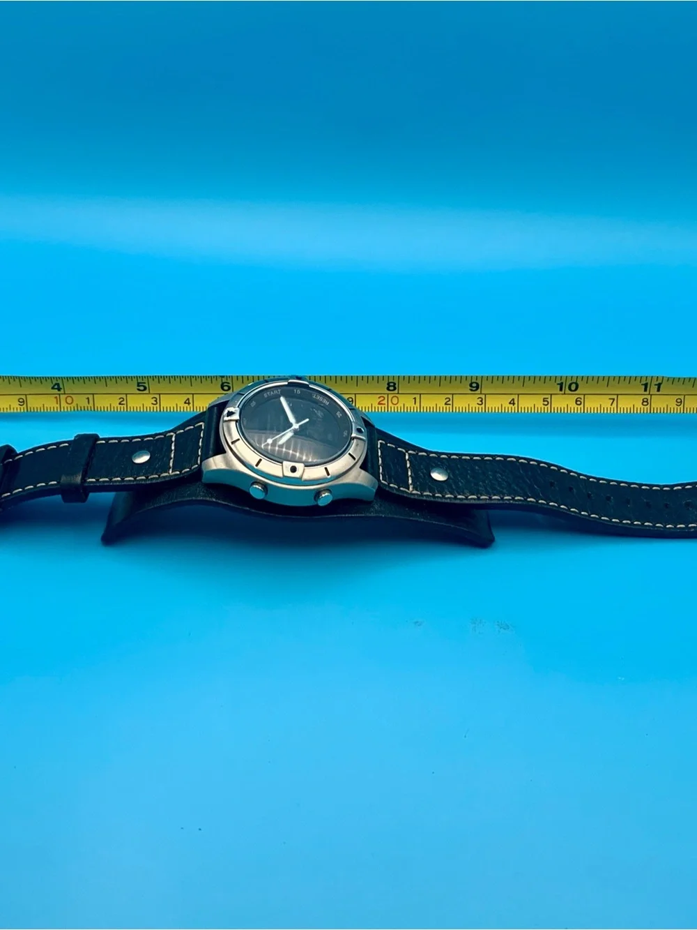 FOSSIL BLUE BQ-9167 Men’s Rare Vintage Ana-Dig Wristwatch Chrono Works New Batt